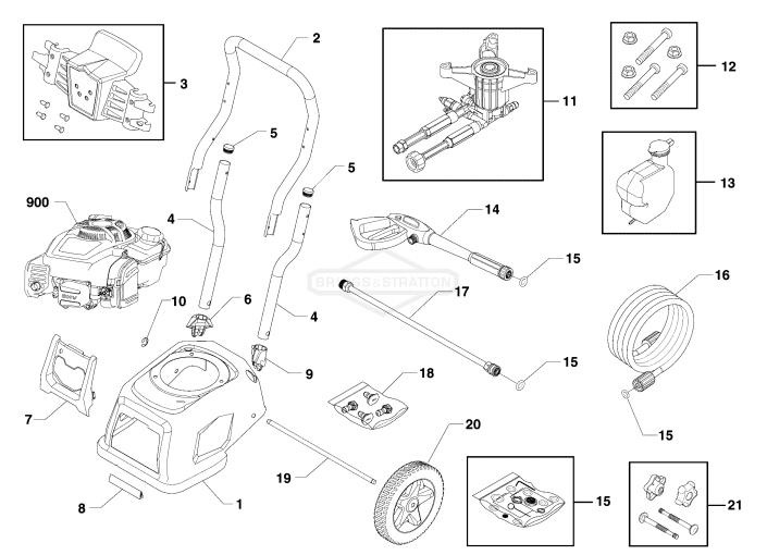 We have all the correct replacement parts for your Troy bilt 020686-00 pressure washer. Call us at 1-888-279-9274